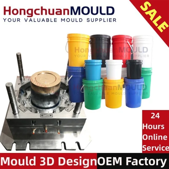 Commodity Plastic Injection Bucket Mould Manufacturers for 20 Liter Paint Round Pail Mold